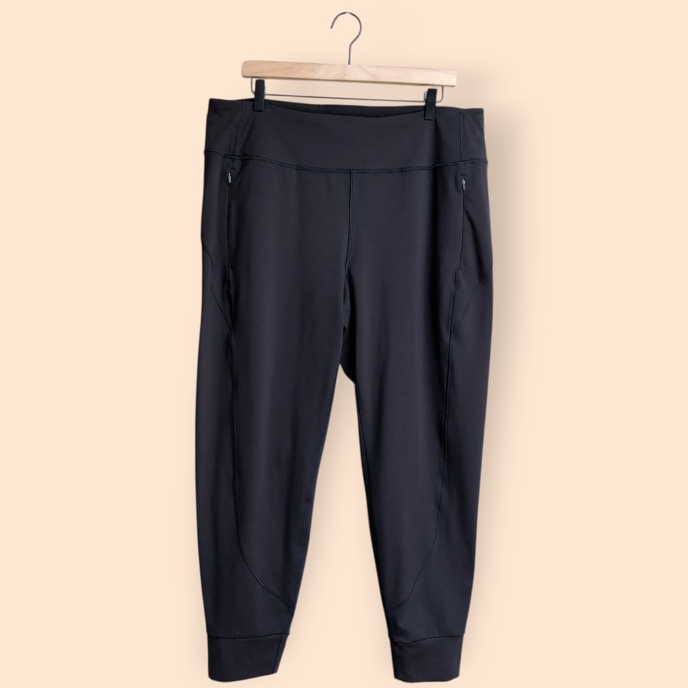 Athleta Rainier Jogger Black Cozy Performance Fleece Leggings Pants Women’s XL